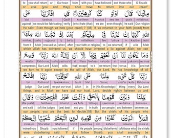 Beautiful quran, with English translation and transliteration. please note:  transliteration is only to be used as a guide.