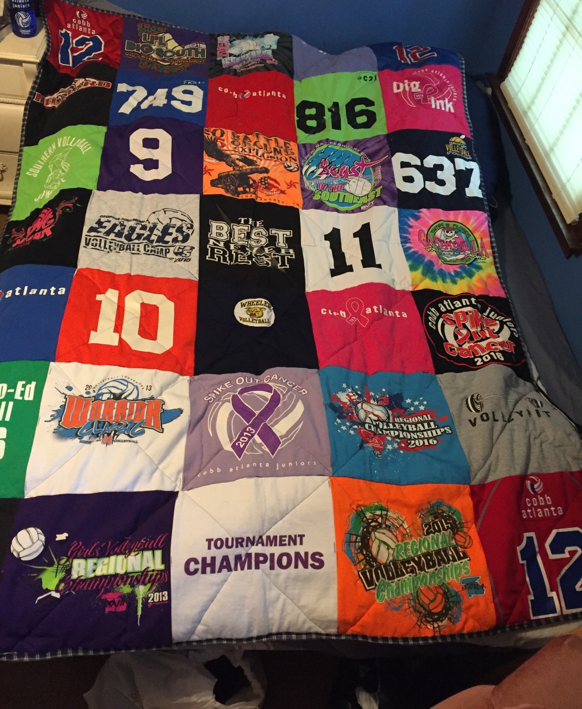 Tshirt Blanket Customized Tshirt Blanket Team Blanket Etsy UK