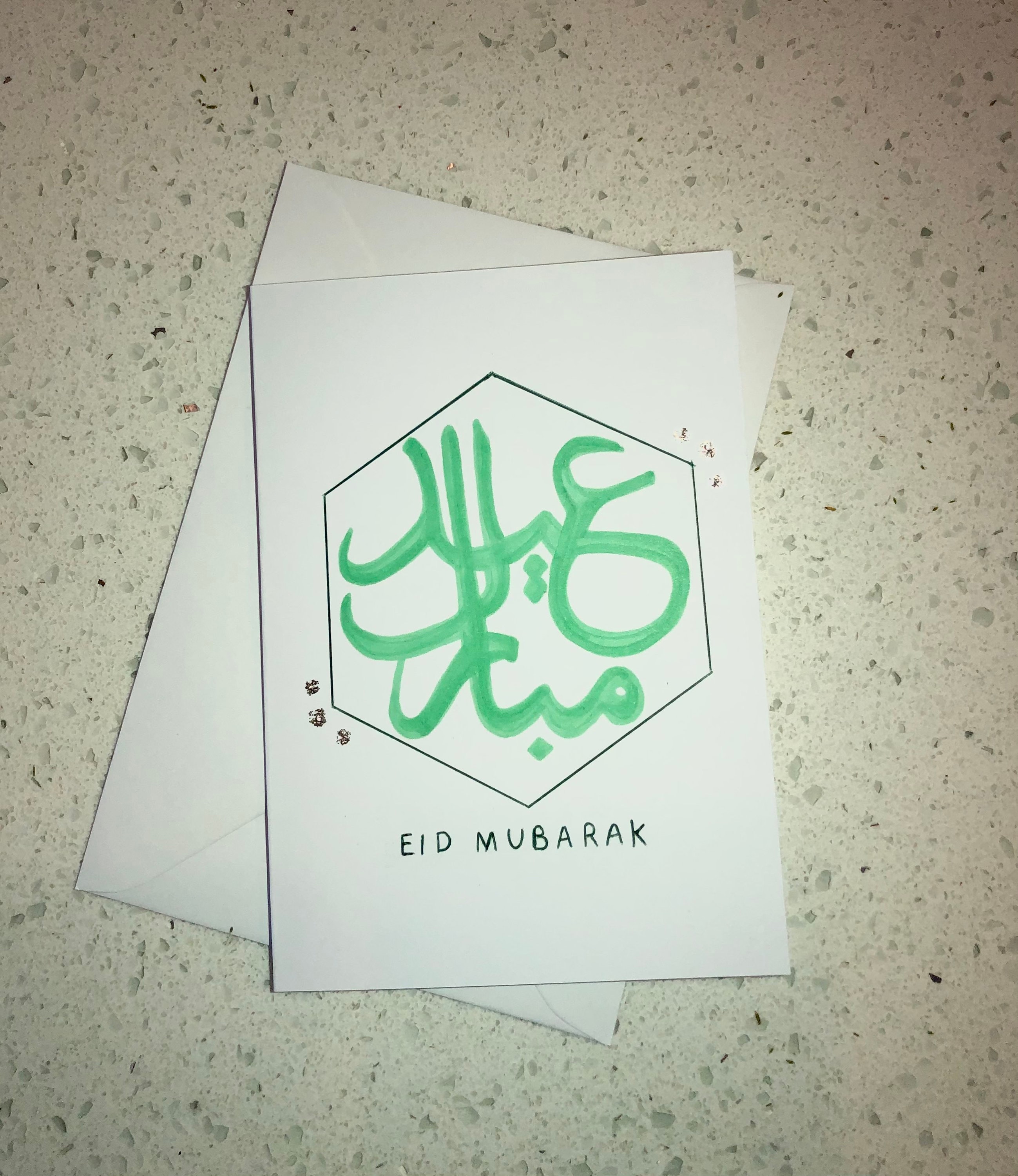 Handmade Eid Mubarak card Eid greeting cards Pack of 4 A6 Etsy