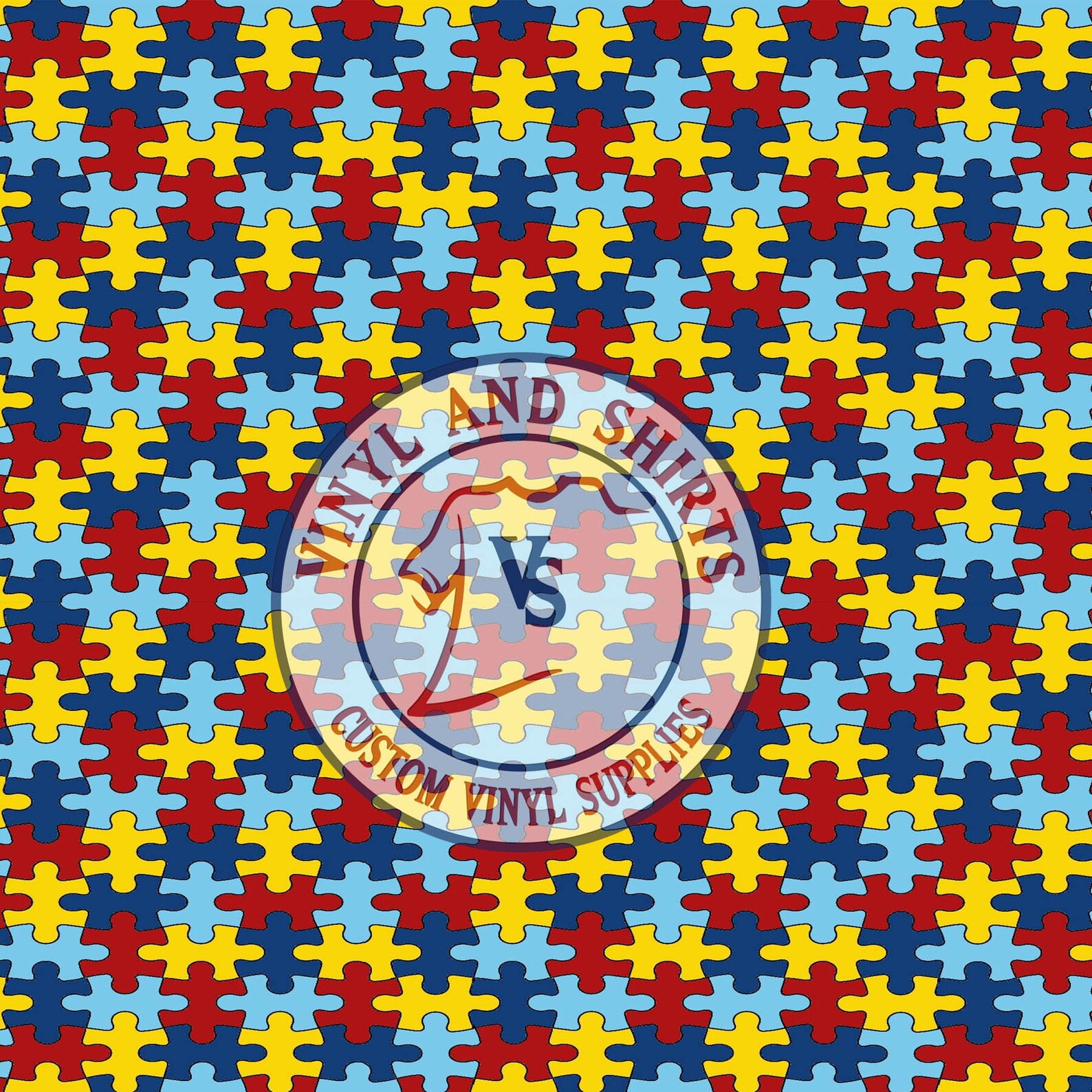 Autism Awareness Puzzle Patterned Vinyl / Printed 651 Vinyl / | Etsy
