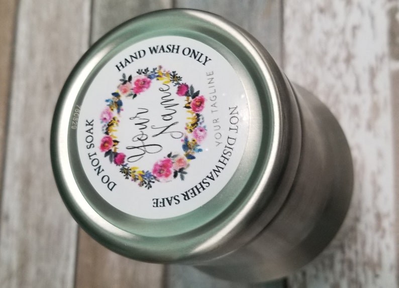 100 Tumbler Care card decals/ custom stickers/ epoxy labels Etsy
