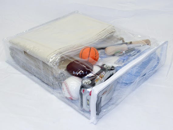 Heavy Duty Vinyl Zippered Closet Storage Bags Clear For Etsy