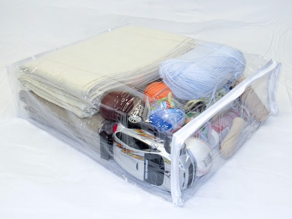 Heavy Duty Vinyl Zippered Closet Storage Bags Clear For Etsy