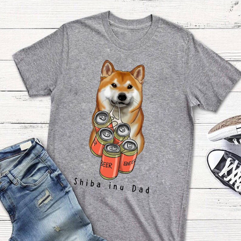Shiba Inu Dad T Shirt Men T Shirt