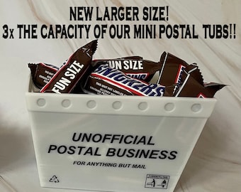 Lil Postal Tub Tote - Perfect for Small Items, Candies, and Gift Baskets