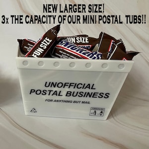 Lil Postal Tub Tote - Perfect for Small Items, Candies, and Gift Baskets
