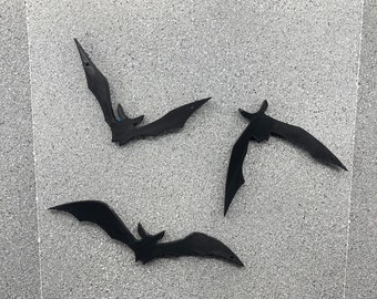 Bat Silhouettes Set of Three Wall Hangings 3D Printed