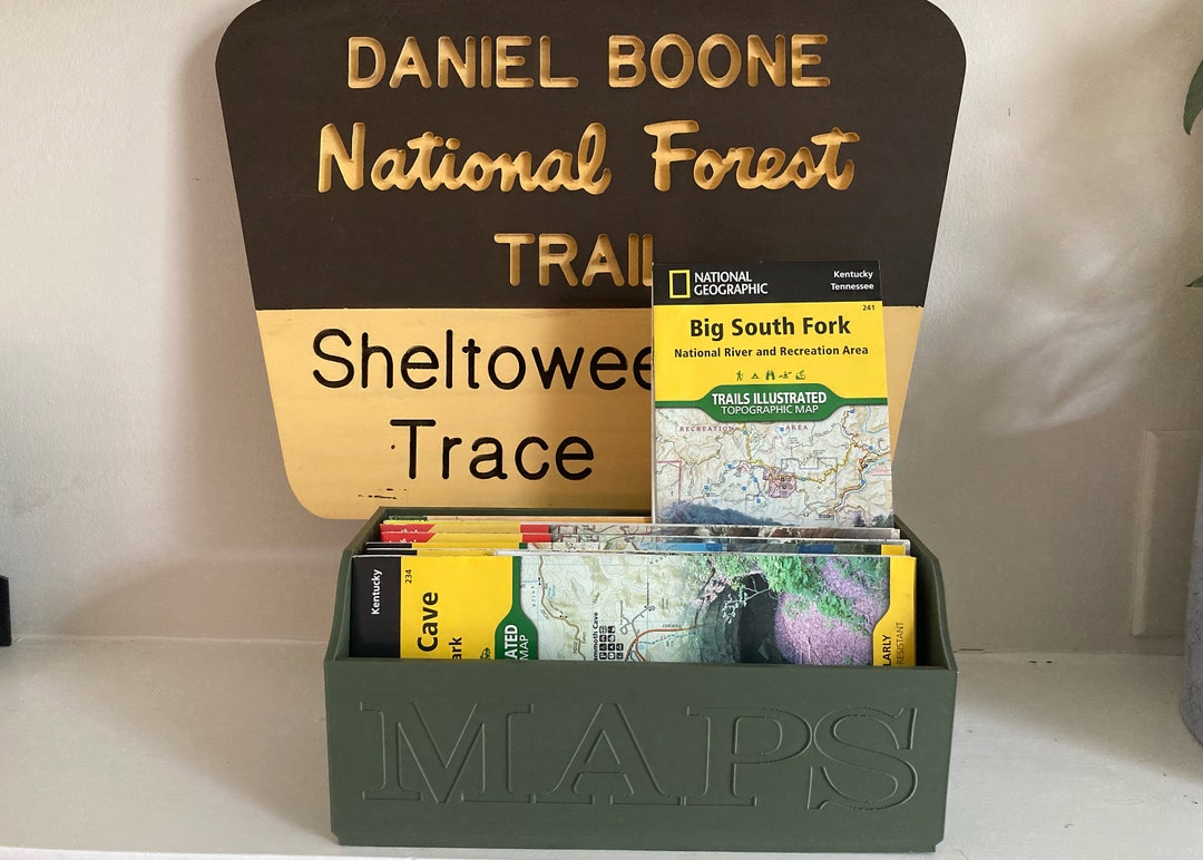 National Park Map Storage Box: Large Natgeo Size - Etsy