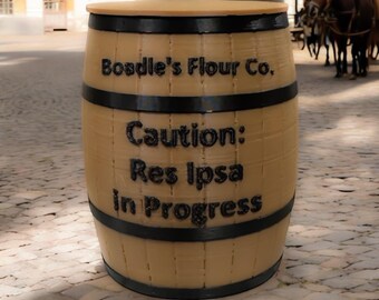 Boadle Flour Barrel 3" - Res Ipsa - Law Student / Attorney / Lawyer Gift / Desk Accent
