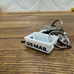Mini Postal DPS Letter Tray Key chain - 3D Printed Letter Tray with Swivel Hook, Perfect for Postal Lovers!