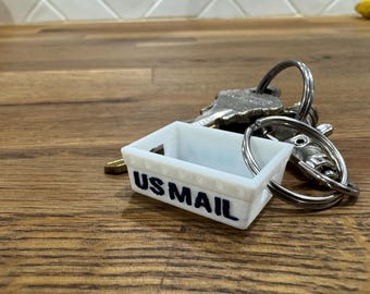 Mini Postal DPS Letter Tray Keychain: 3D Printed Mail Carrier Gift