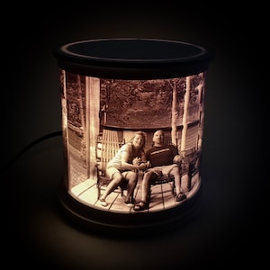 Made to Order Custom Double Photo Lamp (Lithophane) Lantern