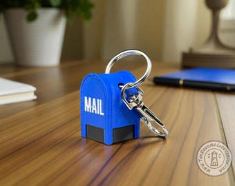 Mini Postal Collection Box Keychain: 3D Printed Mailbox Charm