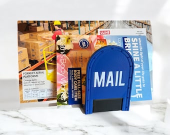 3D Printed Mail Holder: Blue Collection Box Design