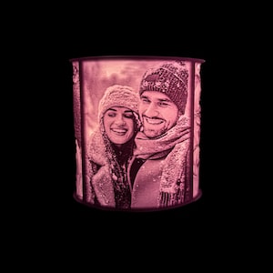 Made to Order Custom Double Photo Lamp (Lithophane) Lantern