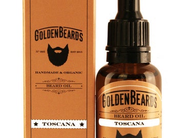 Organic & vegan beard oil 1 oz Made solely from 100% natural oils that soften and moisturise your beard and skin Toscana  from Golden Beards