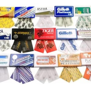 Double Edge Rasierklingen Sample Pack (je 2x) gesamt 30 Klingen oder 40 Klingen