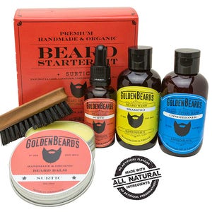 Ultimate Beard Grooming Kit Beard Care Men Kit Beard Grooming Kit pear brush boar bristle beard oil balm shampoo-conditioner Surtic