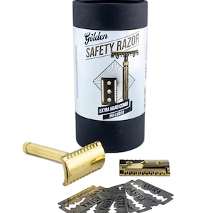 Golden Shave - Handmade Safety Razor - Double Head HYBRIDA - / Handmade From Italy