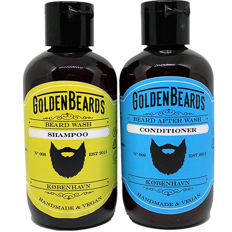Beard Shampoo and Conditioner Set Bundle by Golden Beards the Etsy