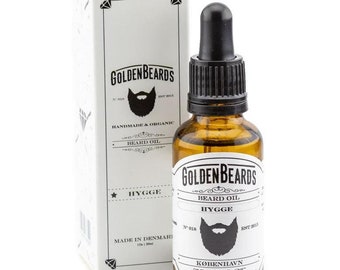 Organic Beard Oil HYGGE - NON Parfum D'huile de barbe - Odeur neutre pour les barbes - Gardez le toilettage de votre barbe sans aucune odeur.