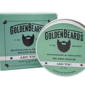 Organic Beard Balm 1 or 2 oz Made solely from 100% natural oils that soften and moisturise your beard and skin Arctic from Golden Beards