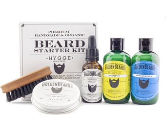 Beard Starter Kit  - Beard Kit Gift - Beard Kit Box - Beard Oil Gift Set - Beard Oil and Comb Beard Grooming kit for men