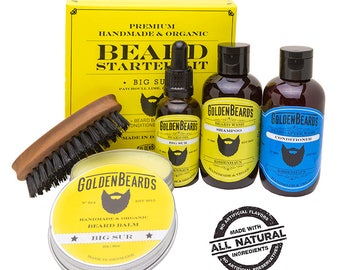 Ultimate Beard Grooming Kit Beard Care Men Kit Beard Grooming Kit pear brush boar bristle beard oil balm shampoo-conditioner Big Sur