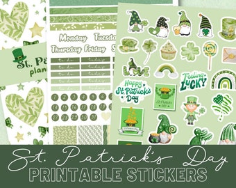 Pegatinas Imprimibles del Día de San Patricio