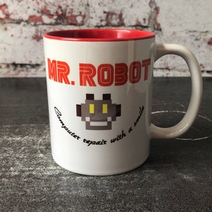 Mr Robot TV Show Mug, Mr Robot Repair Patch Mug,  Ecorp , Fsociety, TV show Mug, Elliot Alderson, Boyfriend Gift,