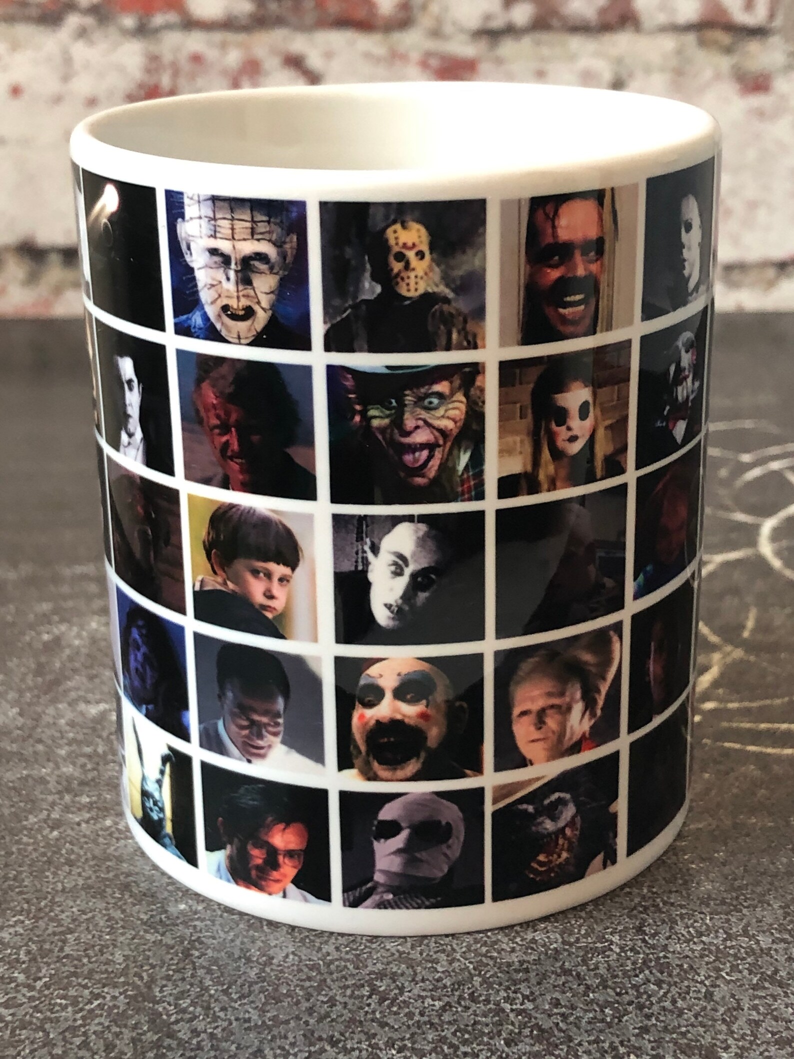 50 Horror Movie Icons Mug Horror Film Movie Mug Halloween Etsy UK