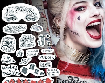 Harley Quinn Tattoos Etsy
