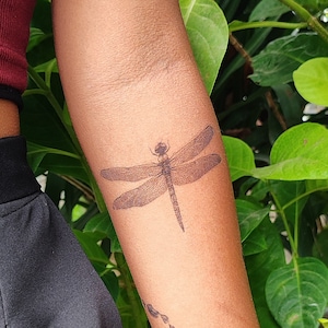 Dragonfly Tattoo - Dragonfly Temporary Tattoo / Anisoptera Tattoo / Insect Tattoo / Cool Tattoo / Realistic Tattoo / Cool Tattoo / Dragonfly