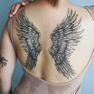 Großes Flügel Tattoo - Großes Flügel temporäres Tattoo / temporäres Tattoo Rücken Flügel / großes Engelsflügel Tattoo / Tattoo für den Rücken / Engelsflügel