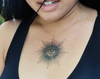 All Seeing Eye Sticker, Traditional Tattoo Style Sticker, Evil Eye