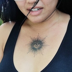 All Seeing Eye Tattoo - Eye Temporary Tattoo / Omnipresent Eye Tattoo / Cool Tattoo / All Seeing Eye Tattoo / Eye Tattoo / Eye Hand Tattoo