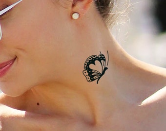 Little Butterflies (Set of 2) - Butterfly Temporary Tattoo / Feminine Butterfly Tattoo / Little Tattoos / Mariposa Tatuaje / TattooIcon