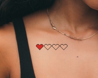 Life Hearts Tattoo Etsy