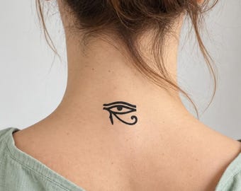 Eye Of Horus Temporary Tattoo (Set of 2) - Eye Of Horus Tattoo / Egyptian Mythology / Eye Of Horus / Eye Of Horus Art / Little Tattoo / Tiny