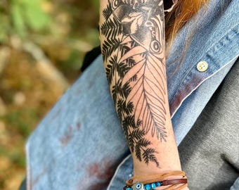 Ellie-inspiriertes temporäres Cosplay-Tattoo – Ellie-Kostüm / Ellie-Tattoo mit Armmotiv / Ellie-Cosplay-Tattoo für Halloween