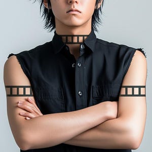 Shusei Anime FULL SET Tattoos - Anime Temporary Tattoos / Cosplay Tattoos / Chains Tattoos / 69 Face Tattoo / Scar Face Halloween Tattoo