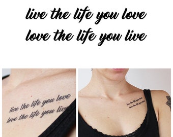 Love Life Tattoo Etsy