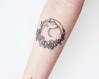 flower tattoo circle