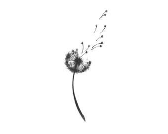 Dandelion Tattoo Etsy