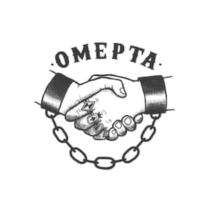 Omertá (Voto de Silencio) - Tatuaje de Código de Honor / Tatuaje Criminal / Tatuaje de Prisión Rusa / Tatuaje de Omertá / TattooIcon / Tatuaje Realista