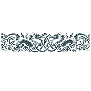 Dragon Tribal Armband - Dragon Armband Temporary Tattoo / Tribal Armband Tattoo / Tattoos for Men / Biker Tattoos / Dragon Tribal Tattoo