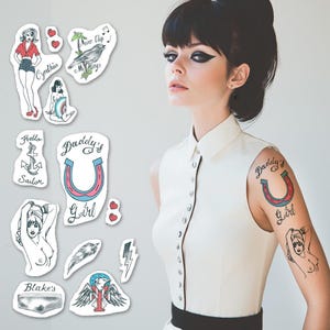 Amy W Temporary Tattoos FULL SET - Singer Cosplay / Diva Costume / Rehab Singer Temporary Tattoos / Halloween Costume Ideas for Women