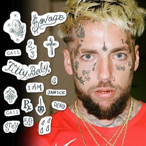 Scrim Temporary Tattoos Face Set - Suicideboys Temporary Tattoos / Scrim Costume / Scrim Face Tattoos Costume / Halloween Costume