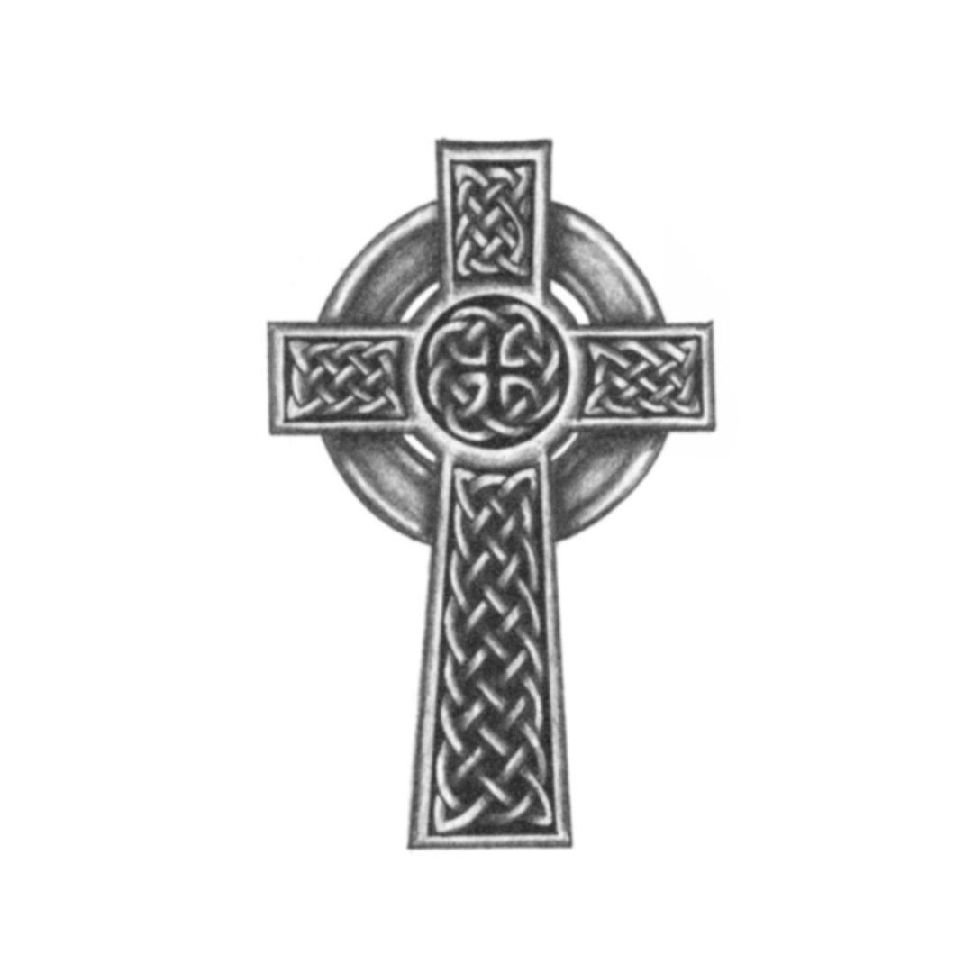 Celtic Cross Celtic Cross Temporary Tattoo / Cross Tattoo / Celtic Knot
