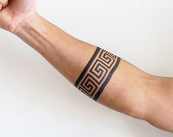 Runic Arm Band Tattoo - Armband Temporary Tattoo / Norse Mythology Tattoo / Viking Armband Tattoo / Norsk Arm Band Tattoo / Pattern Armband